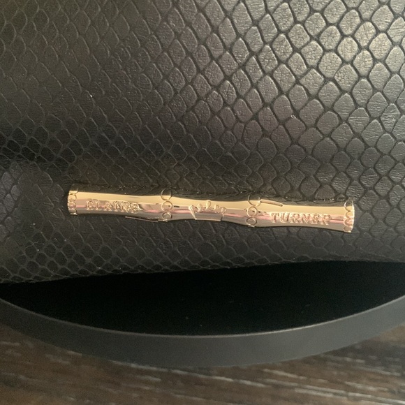 Elaine Turner black snake embossed hobo bag with tassels pre loved condition - Picture 2 of 12